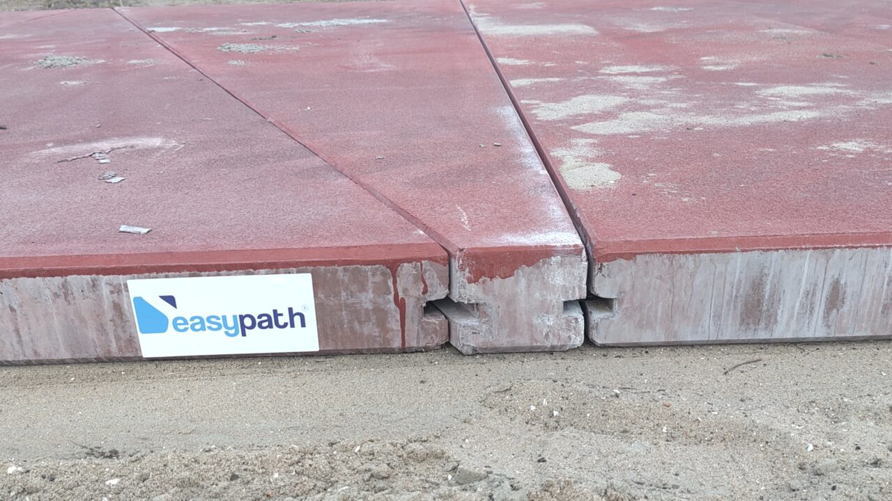 Verbindingsgleuven bij het fietspad